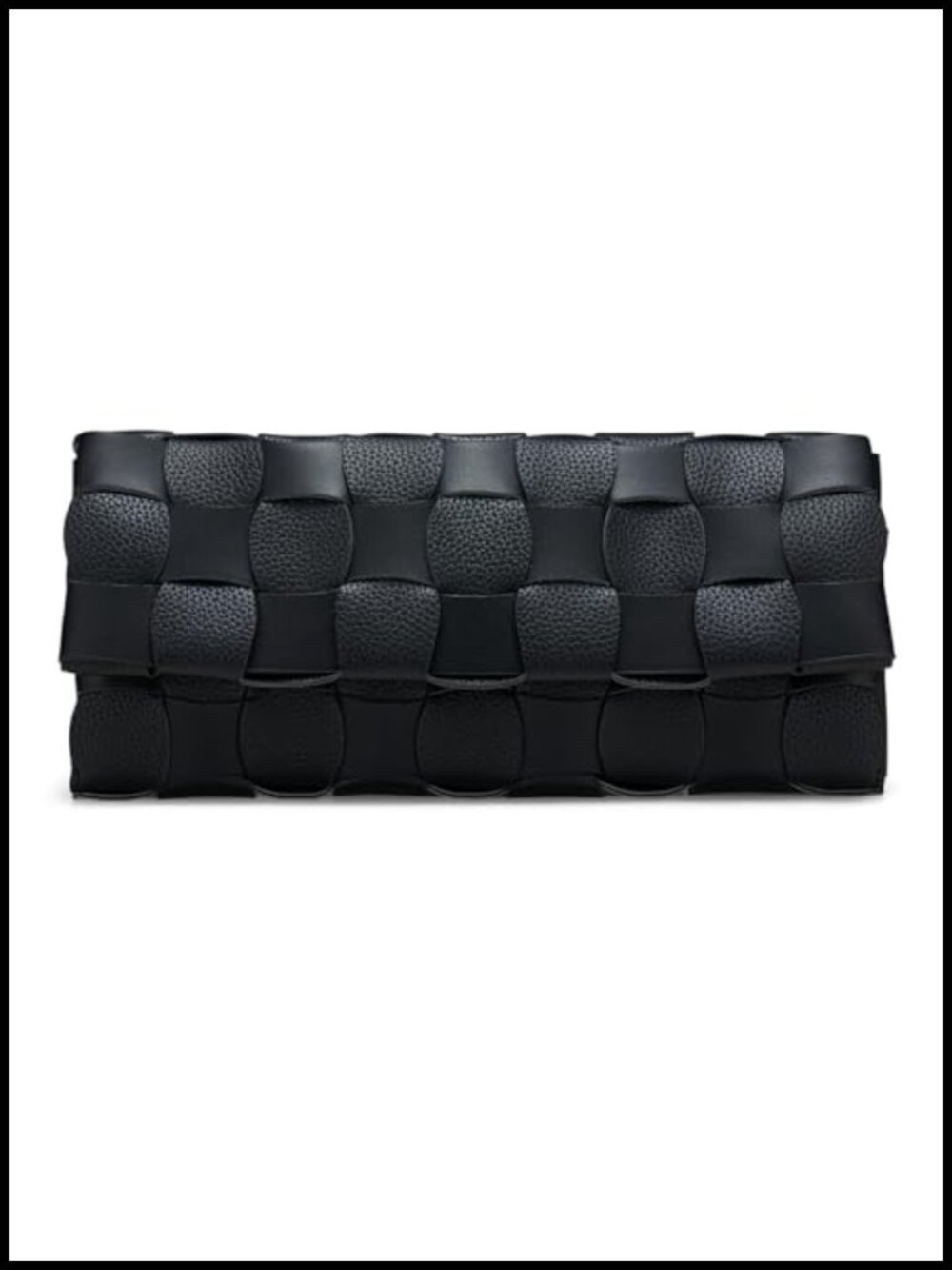 Gold Woven Clutch Faux Leather Evening Bag Convertible Strap